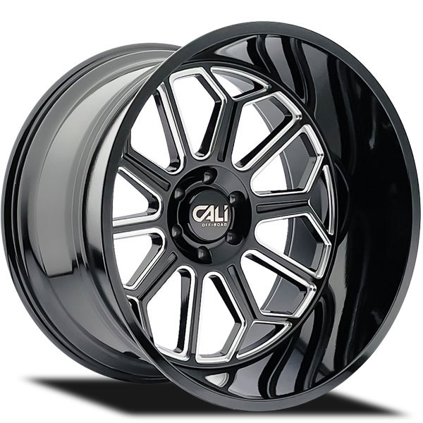 Cali Offroad Auburn 9117BM Gloss Black with Milled Spokes