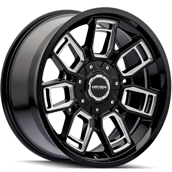 Mayhem 8118 Ordinance Gloss Black with Milled Spokes